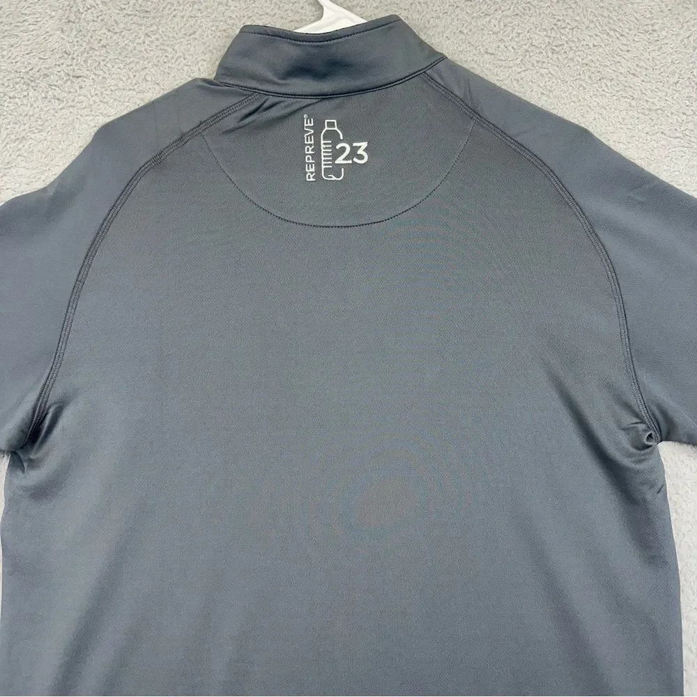 Swannies Golf‎ Sweater Mens Medium Gray Pullover 1/4 Zip Stretch Repreve 23 NEW